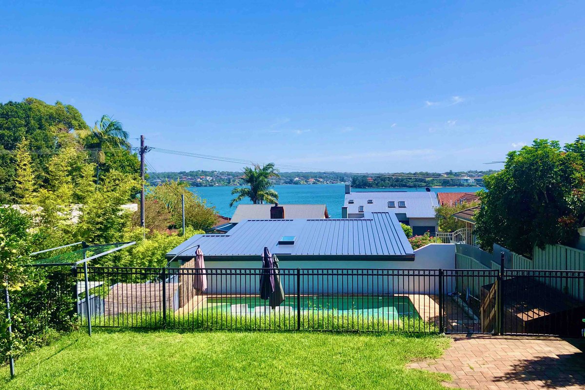 Bundeena Base House & Cottage, solar heated pool