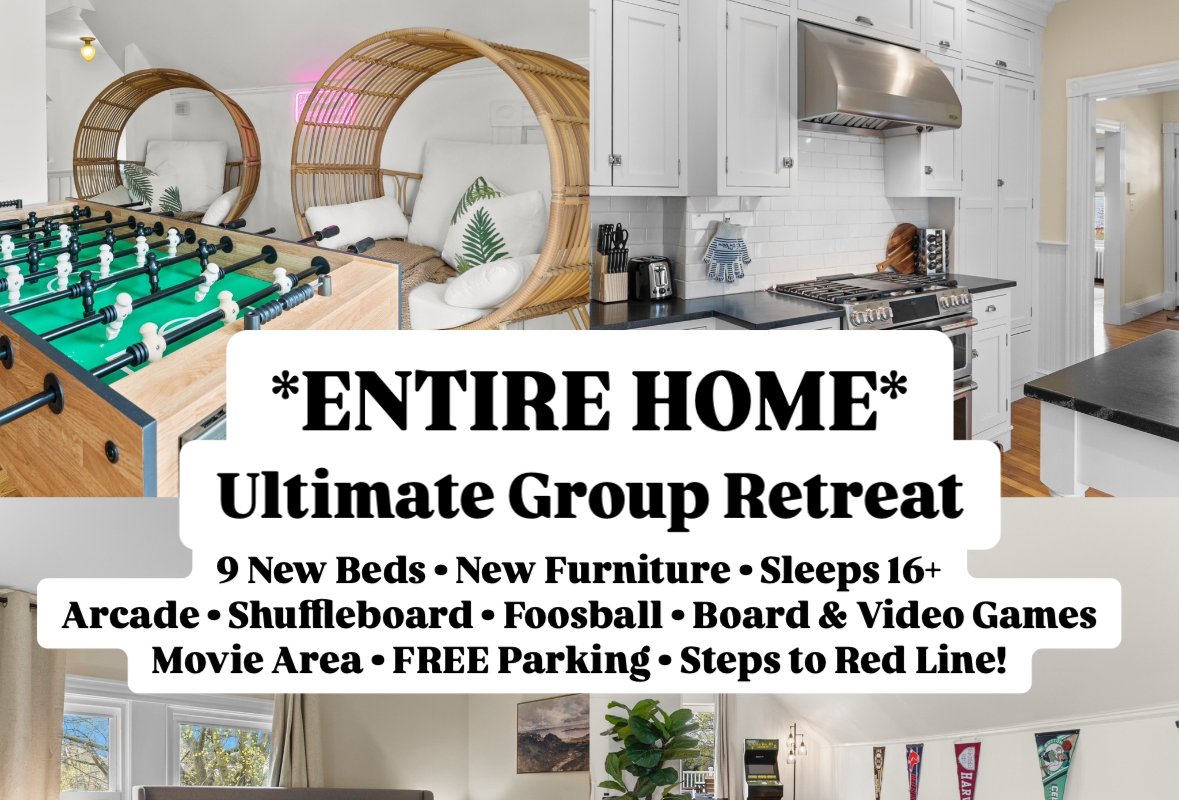 Boston Entire Home Game Room Group Retreat Harvard