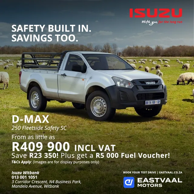 Isuzu D-Max 250 Fleetside Safety SYC