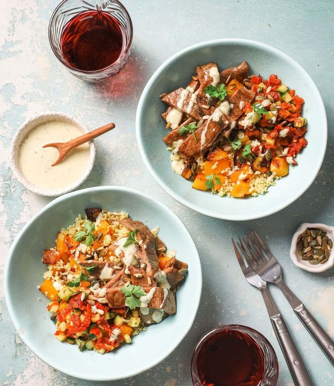 Photo of Seared Beef & Hummus Tabbouleh