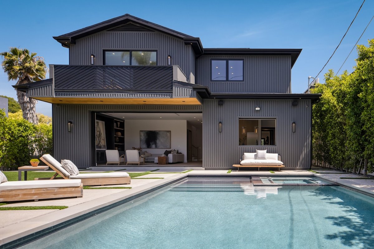 Modern Studio City 4BD Farmhouse w/ Office