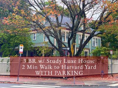 Harvard Sq 3BR House w/ parking