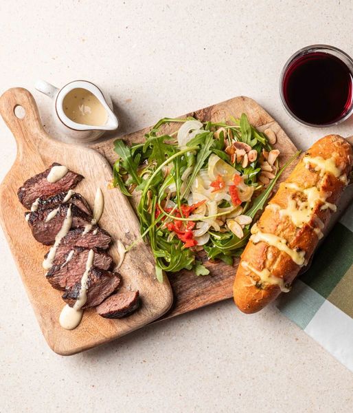 Photo of Chimichurri Garlic Bread & Ostrich