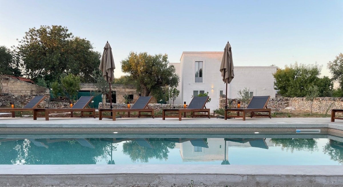 Historic villa and pool set amongst ancient olives gallery image 2