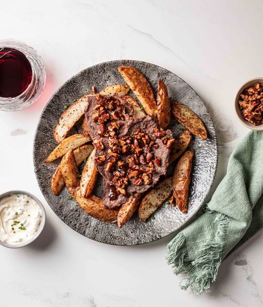 Photo of Beef Schnitzel & Pecan Nut Crumble