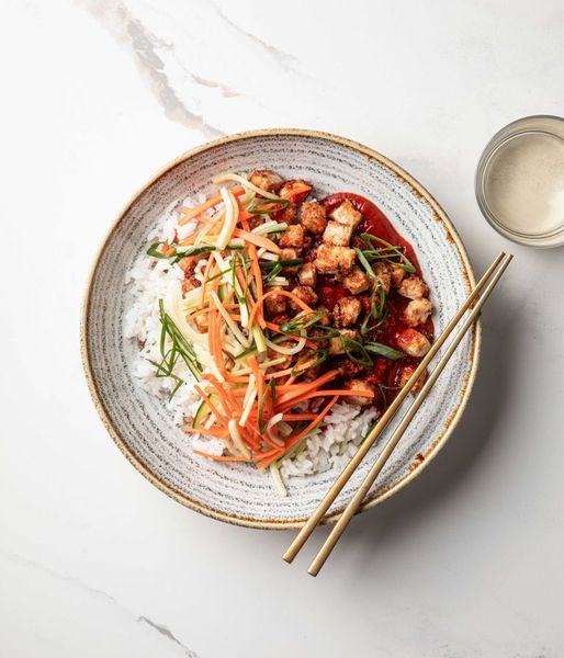 Photo of Crispy Gochujang Korean Tofu Bowl