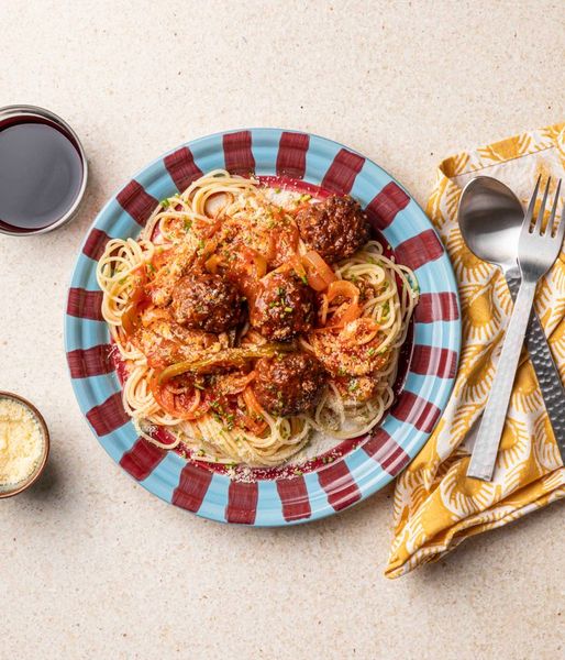 Photo of Chipotle Beef Meatballs & Spaghetti
