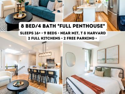 Luxe Penthouse | MIT, Harvard, T & Free parking