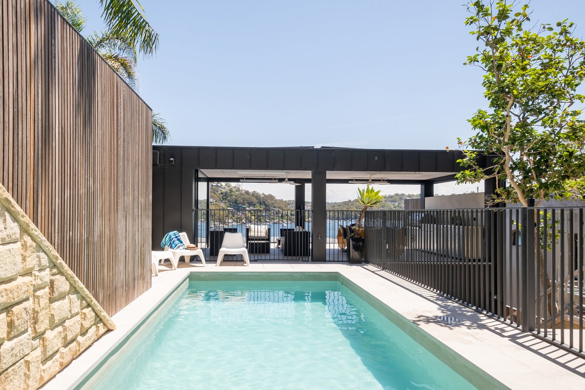 Water front Pool House on Sydney Harbour.