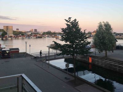 Harborview, canals, balcony, subway to airport