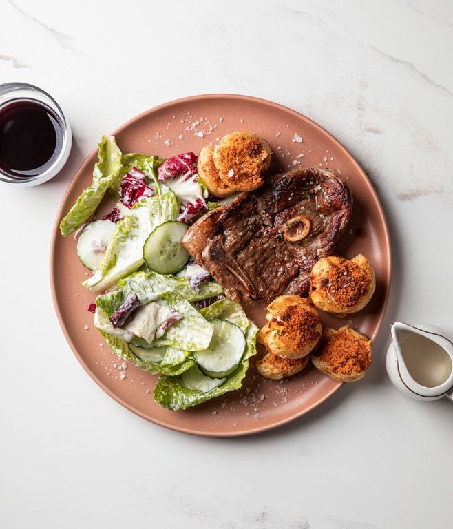 Photo of Lamb Chop & Cheese-crusted Potatoes