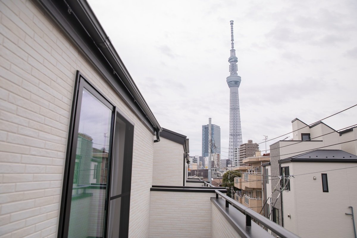 新築110㎡貸切/スカイツリー押上駅徒歩8分/成田空港・羽田空港・ディズニーランド直通/高速Wifi gallery image 5