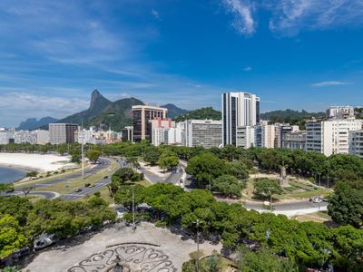 Refugio aconchegante com vista para o Cristo