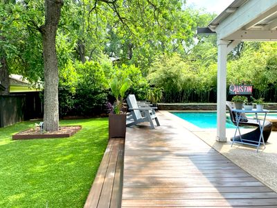Home in the Heart of Austin with a private pool.