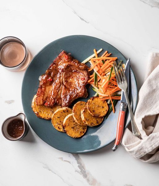 Photo of Sticky Glazed Plum Pork Chop