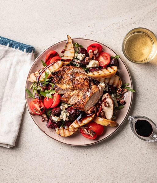 Photo of Grilled Pear, Blue Cheese & Chicken