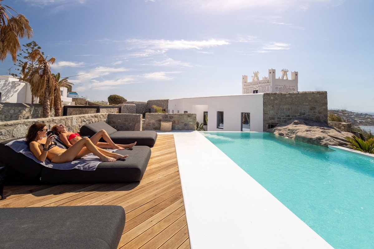 Mykonos Town Black Villa with Cave Heated Pool gallery image 2