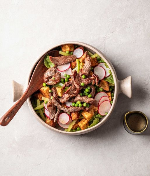 Photo of Pea & Bell Pepper Beef Crunch