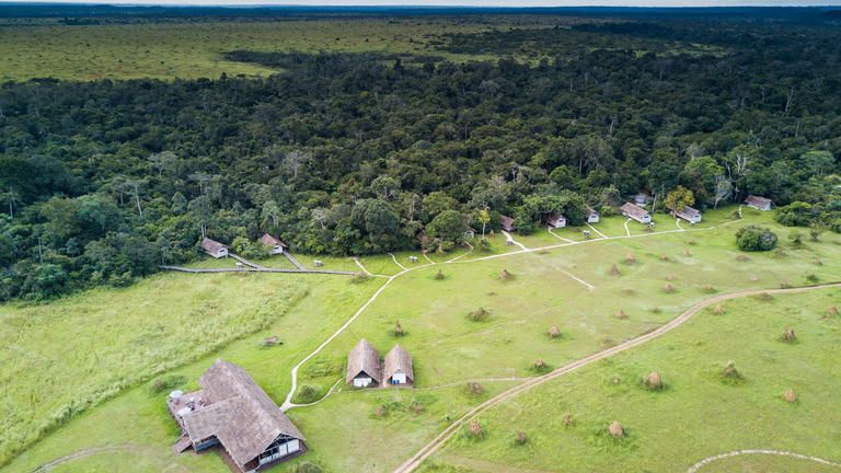 Mboko Lodge - Kamba African Rainforest Experiences - Aerial view