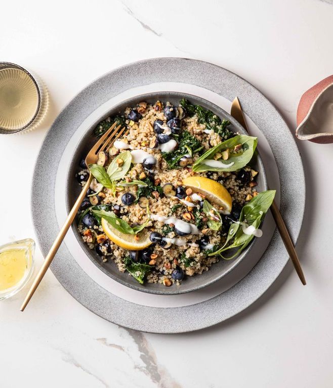 Photo of Fresh Blueberry, Kale & Quinoa Bowl