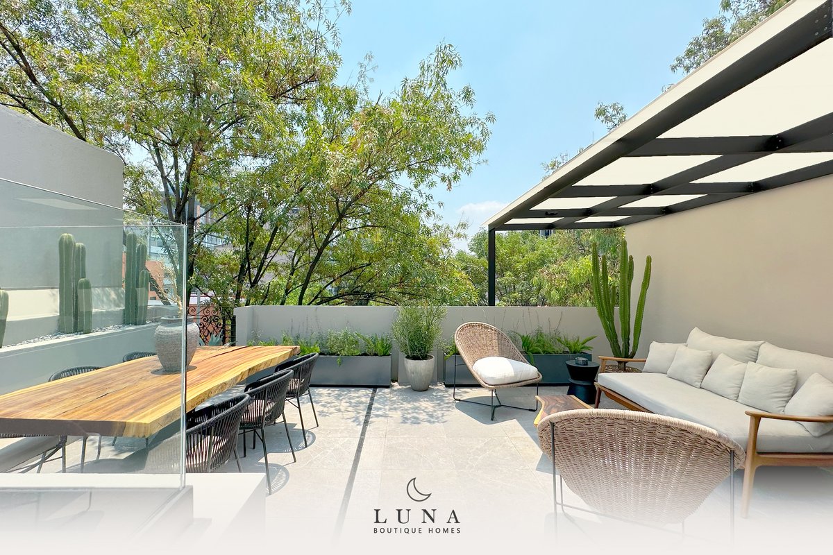 Luxury Terrace Apartment with AC in Roma Norte