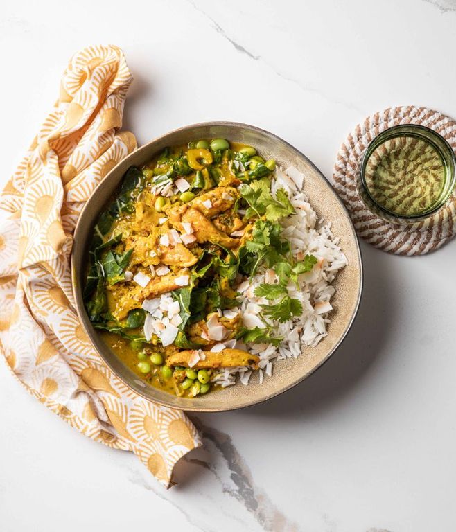 Photo of Golden Coconut Chicken & Basmati Rice