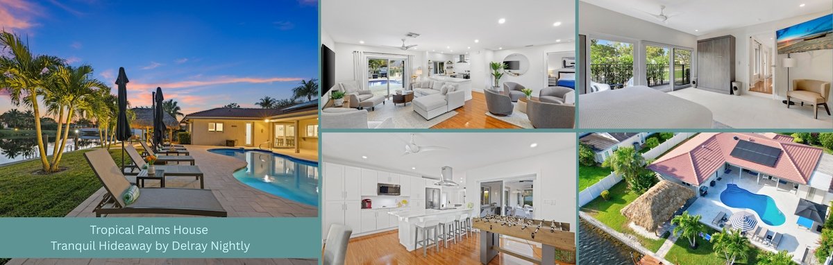 796 Serene 4BR Villa – Tiki Hut, Pool & Waterfront