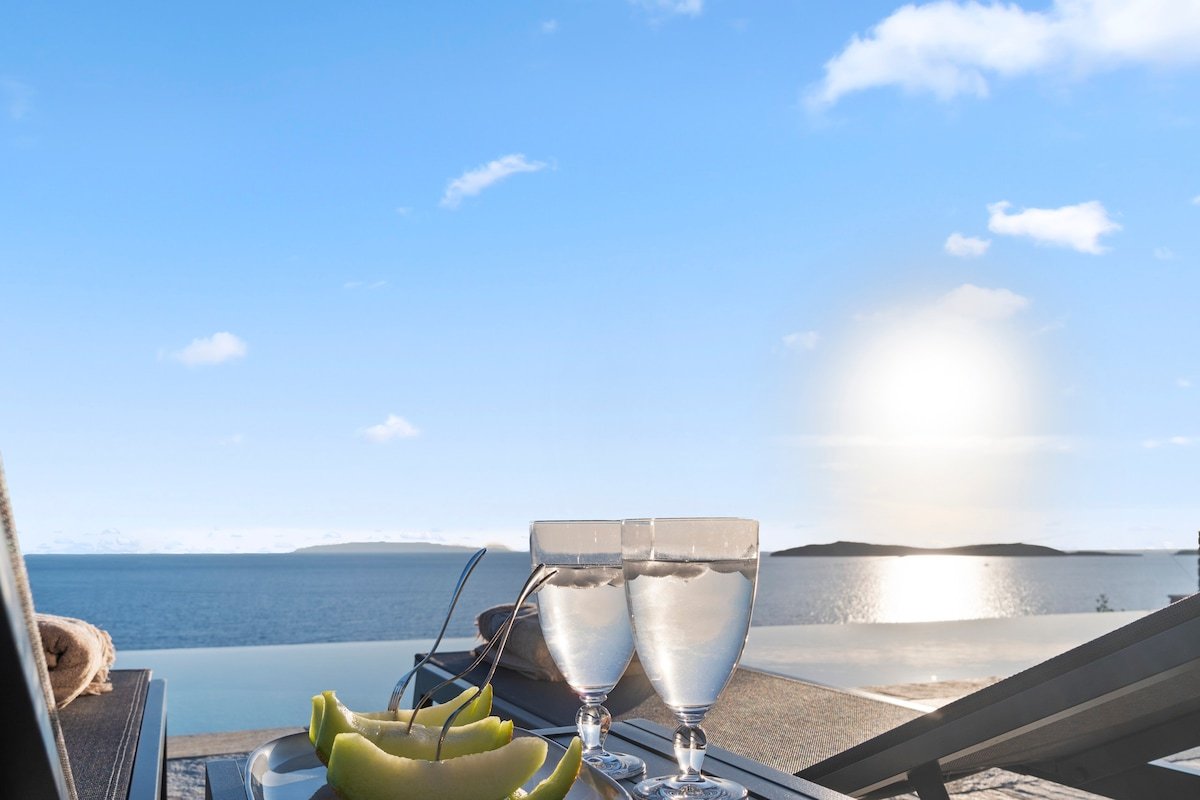 Beachfront Villa Thalassa w/ Infinity Pool | Batsi gallery image 5