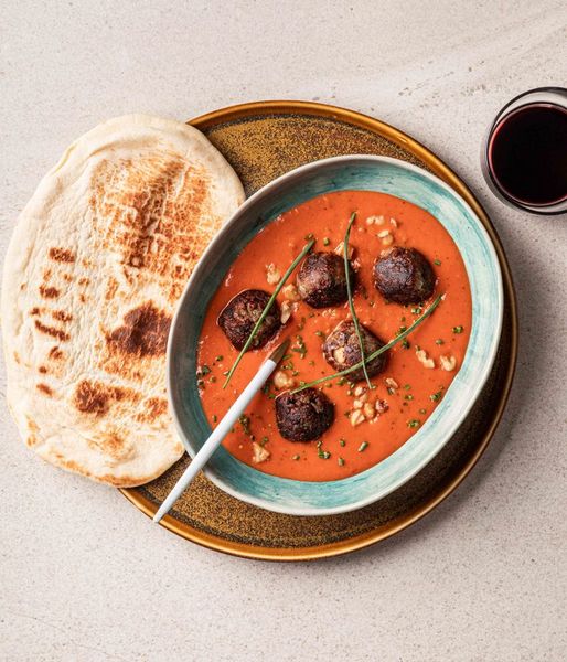 Photo of Mushroom & Lentil Veggie Fritter Soup