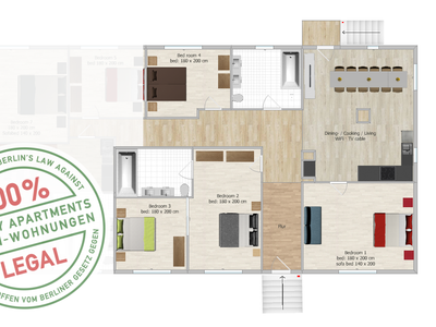 7 [RU4] 4 bedroom, 2 bath, @Park ex-airport THF