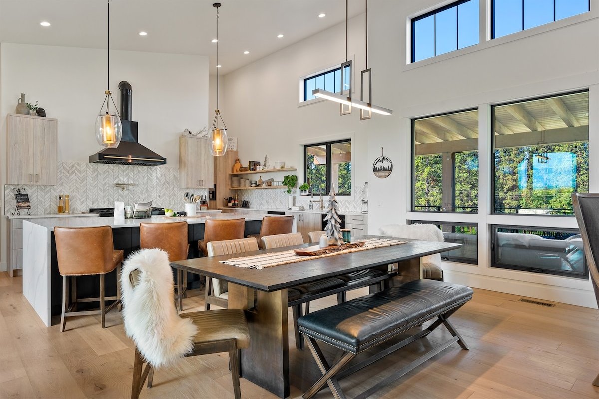 Stillwater River Lodge Mtn Modern Waterfront Home gallery image 5