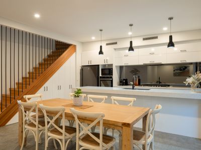 Beach town bliss with BBQ oasis