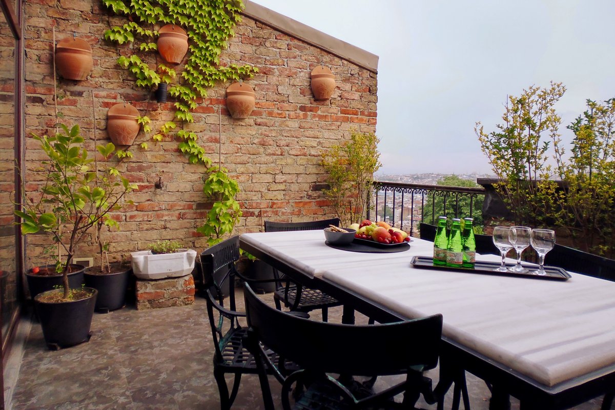 Penthouse Beyoglu: Elevator/lift-Terrace-View-AirC