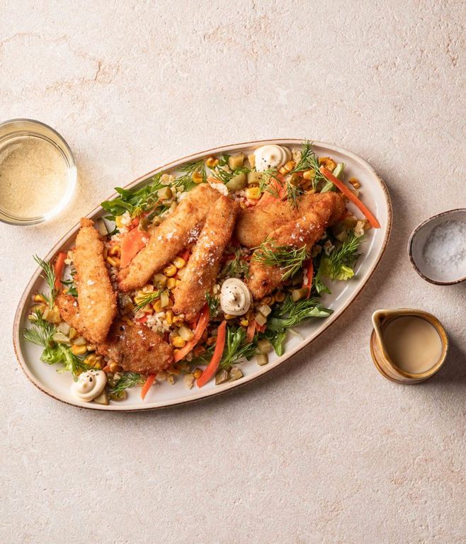 Photo of Hake Goujon Spring Salad