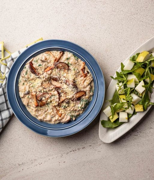 Photo of Leek & Mushroom Barley Risotto