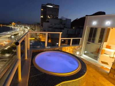 Oceanfront penthouse with private pool Copacabana