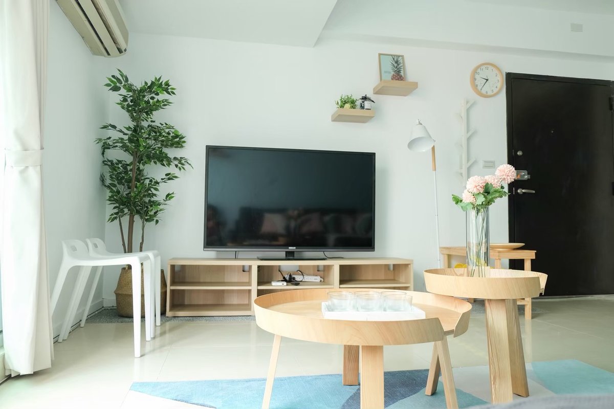 大安區[超讚房東]北歐清新風～捷運4分鐘、4個房間2套衛浴，出門見台北101，電梯大樓、嬰兒床遊戲區