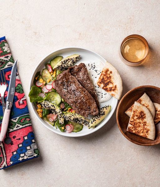 Photo of Sesame-crusted Avo & Beef Bowl