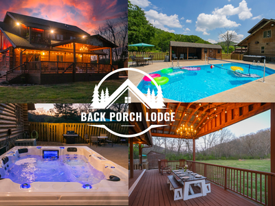 Back Porch Lodge on 5 Acres! Pool, Hot Tub, Creek!