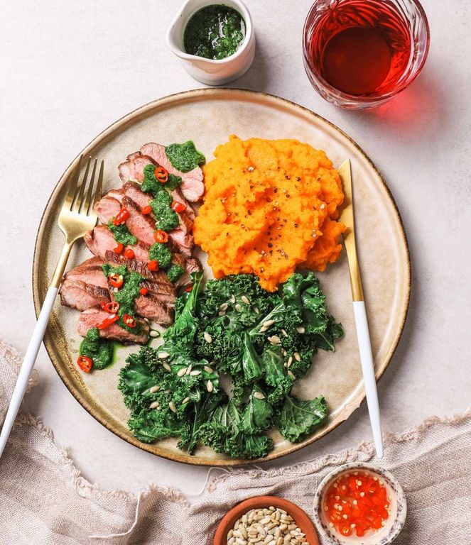Photo of Lamb with Green Leaf Dressing