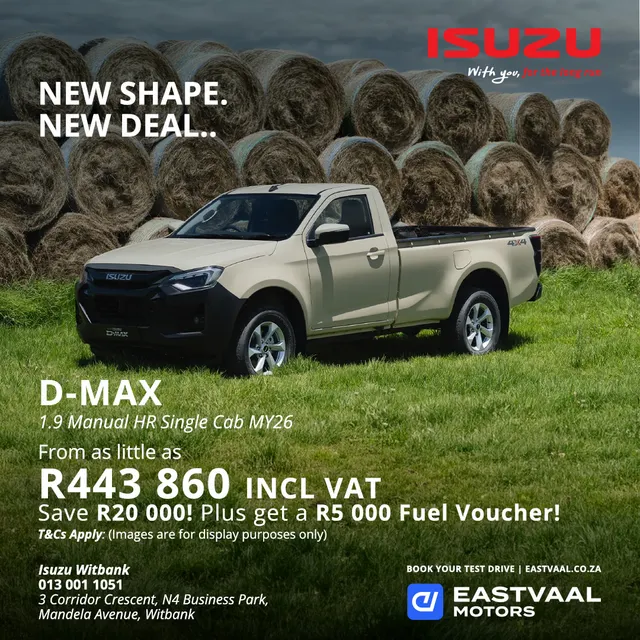 Isuzu D-Max 1.9 Manual HR Single Cab MY26