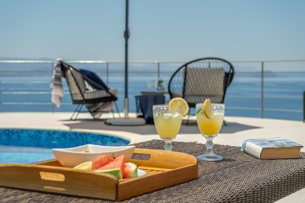 Villa Hemera ocean view private heated pool gallery image 3