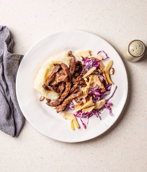 Photo of Tender Beef Strips & Potato Mash