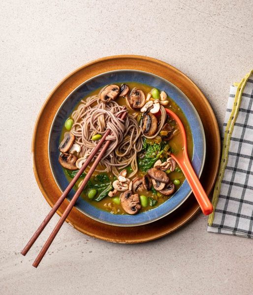 Photo of Veggie Ginger & Turmeric Noodle Soup