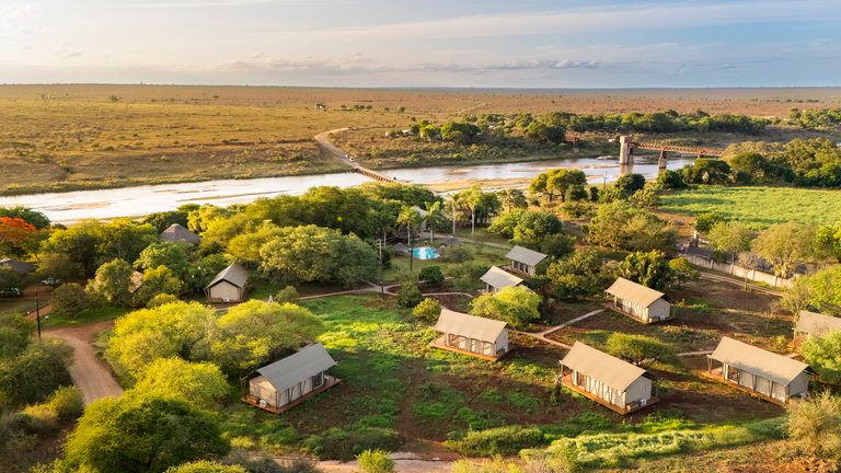 Aerial view of Elephant Walk Tented Camp