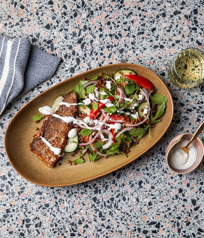Photo of Basa & Loaded Lentil Salad