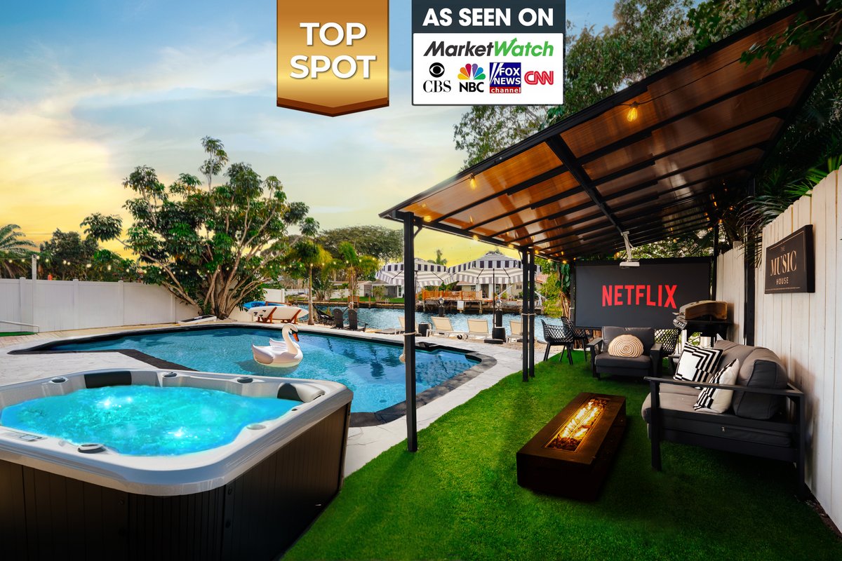 Waterfront w/ Beach Htd Pool Cinema Game-Room Spa