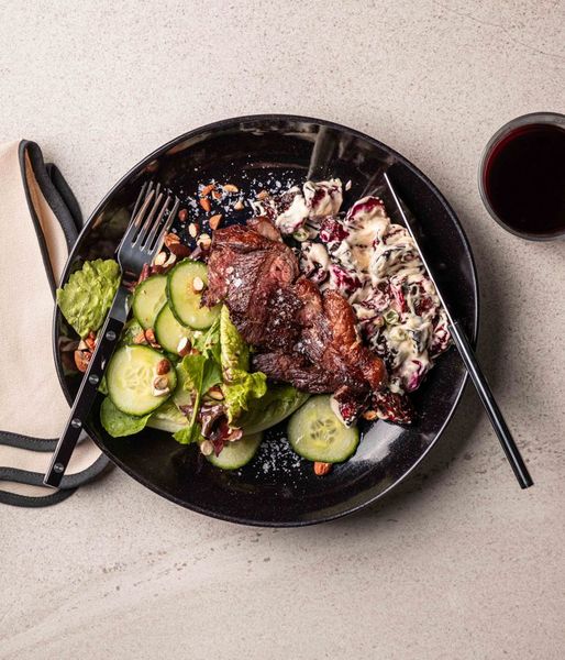 Photo of Beef & Creamy Beet Bowl