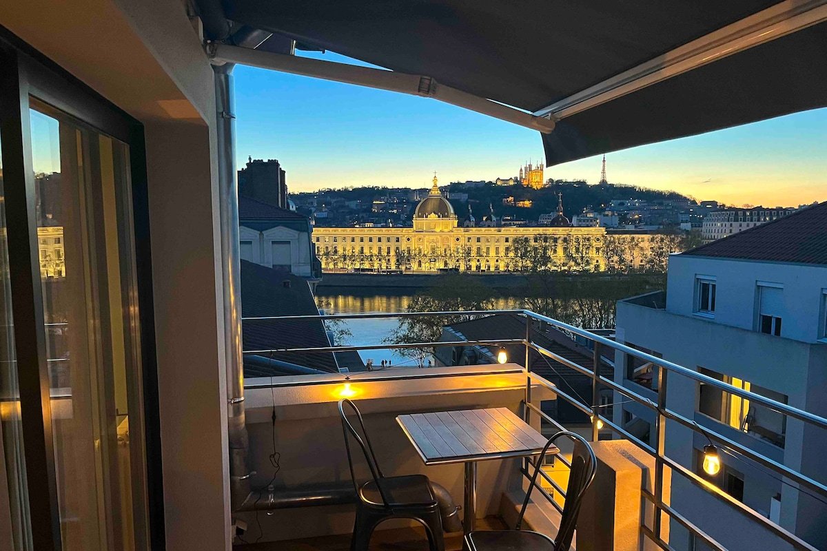 Terrasse&vue sur Lyon/Fourvière-2ch-Climatisé gallery image 2