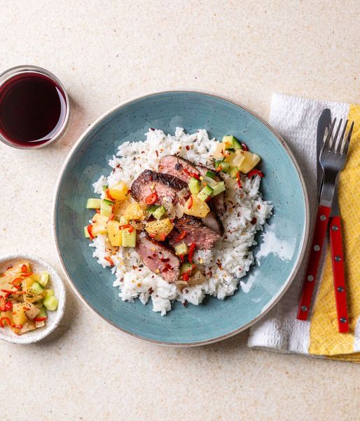Photo of Caribbean Lamb & Spicy Pineapple Salsa